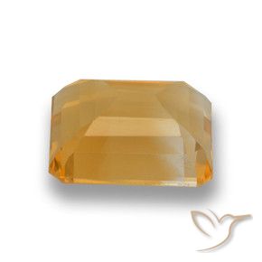 Citrine Orange-or naturelle Octogone / coupe Émeraude, 4.82 ct, VVS-VS