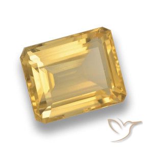 Citrine Or moyen naturelle Octogone / coupe Émeraude, 4.46 ct, VVS-VS