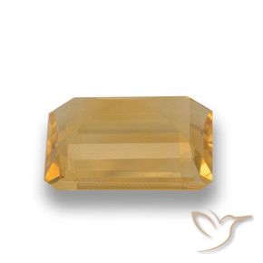 Citrine Orange-or léger naturelle Octogone / coupe Émeraude, 3.20 ct, VVS-VS