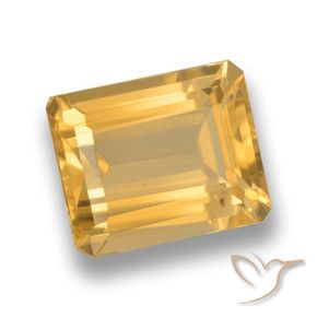 Citrine Or moyen naturelle Octogone / coupe Émeraude, 4.31 ct, VVS-VS