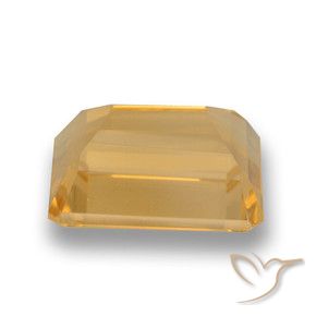 Citrine Or moyen naturelle Octogone / coupe Émeraude, 4.31 ct, VVS-VS