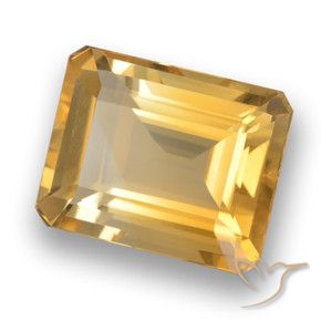 Citrine Orange-or moyen-léger naturelle Octogone / coupe Émeraude, 4.01 ct, VVS