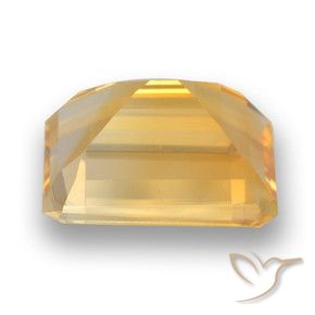 Citrine Orange-or moyen-léger naturelle Octogone / coupe Émeraude, 4.01 ct, VVS