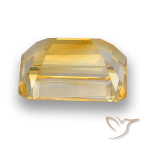 Citrine Orange-or moyen-léger naturelle Octogone / coupe Émeraude, 4.24 ct, VVS-VS