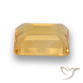 Citrine Orange-or moyen-léger naturelle Octogone / coupe Émeraude, 3.85 ct, VVS