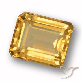 Citrine Orange-or moyen-léger naturelle Octogone / coupe Émeraude, 4.64 ct, VVS-VS