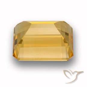 Citrine Orange-or moyen-léger naturelle Octogone / coupe Émeraude, 4.64 ct, VVS-VS