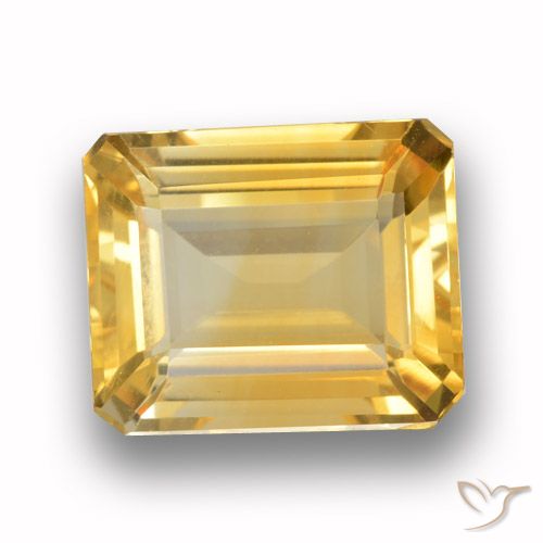 Citrine Or moyen naturelle Octogone / coupe Émeraude, 3.99 ct, VVS
