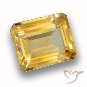 Citrine Or moyen naturelle Octogone / coupe Émeraude, 3.99 ct, VVS