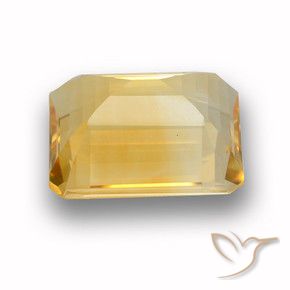 Citrine Or moyen naturelle Octogone / coupe Émeraude, 3.99 ct, VVS