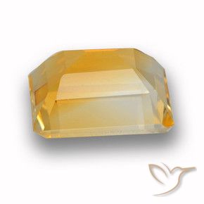 Citrine Orange-or naturelle Octogone / coupe Émeraude, 4.49 ct, VVS-VS