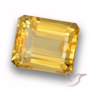 Citrine Or moyen naturelle Octogone / coupe Émeraude, 4.66 ct, VVS-VS