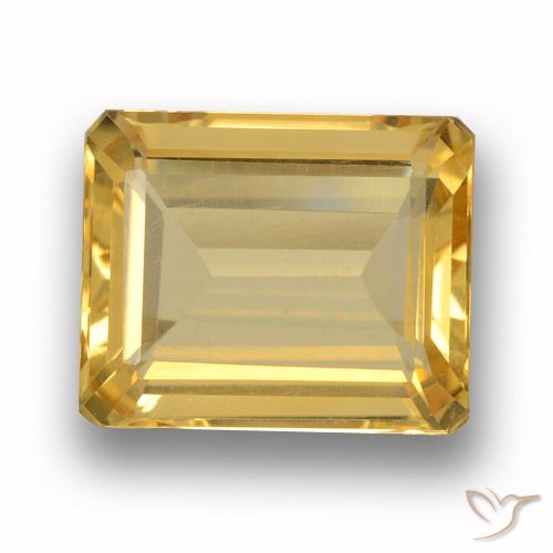 Citrine Or moyen naturelle Octogone / coupe Émeraude, 4.10 ct, VVS-VS