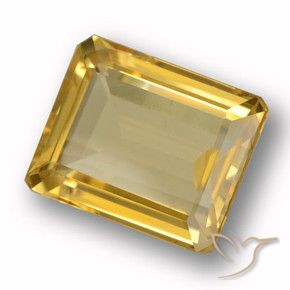 Citrine Or moyen naturelle Octogone / coupe Émeraude, 4.10 ct, VVS-VS