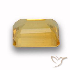 Citrine Or moyen naturelle Octogone / coupe Émeraude, 4.09 ct, VVS