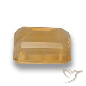 Citrine Orange-or moyen-léger naturelle Octogone / coupe Émeraude, 4.27 ct, VVS-VS