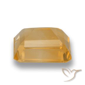 Citrine Orange-or naturelle Octogone / coupe Émeraude, 4.27 ct, VVS-VS
