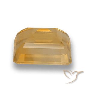 Citrine Orange-or moyen-léger naturelle Octogone / coupe Émeraude, 4.45 ct, VVS-VS