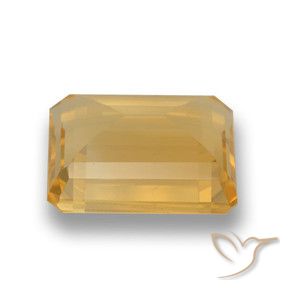 Citrine Orange-or naturelle Octogone / coupe Émeraude, 3.84 ct, VVS-VS