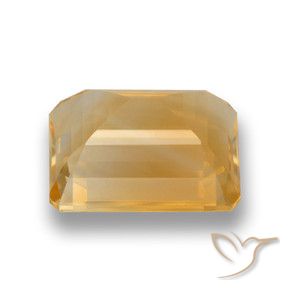 Citrine Orange-or naturelle Octogone / coupe Émeraude, 4.20 ct, VVS-VS