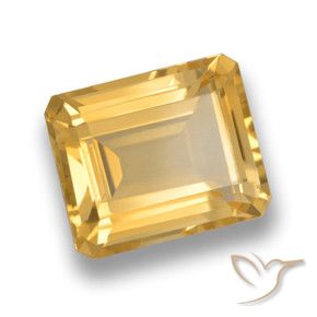 Citrine Or moyen naturelle Octogone / coupe Émeraude, 4.05 ct, VVS-VS