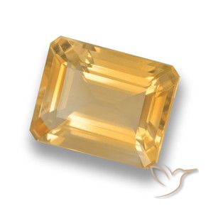 Citrine Or naturelle Octogone / coupe Émeraude, 3.80 ct, VVS-VS