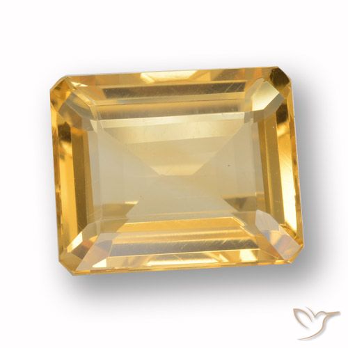 Citrine Or moyen naturelle Octogone / coupe Émeraude, 4.38 ct, VVS