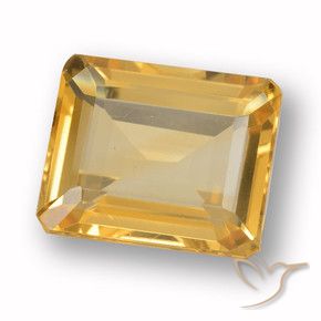 Citrine Or moyen naturelle Octogone / coupe Émeraude, 4.38 ct, VVS