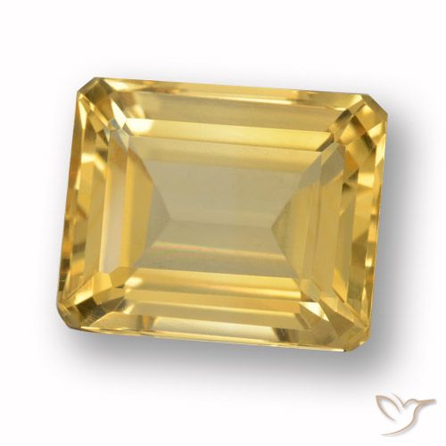4.67ct Naturel Or Citrine, Taille émeraude, VVS-VS