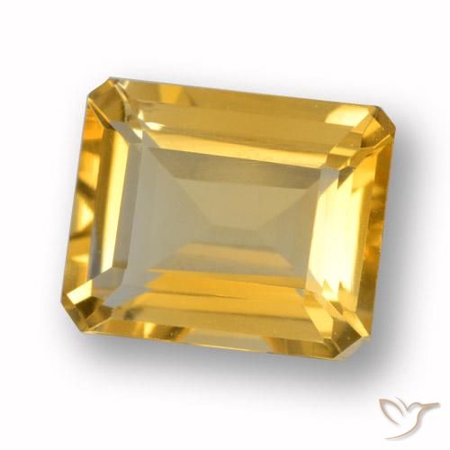 Citrine Orange-or naturelle Octogone / coupe Émeraude, 3.76 ct, VVS