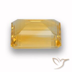 Citrine Or moyen naturelle Octogone / coupe Émeraude, 4.03 ct, VVS-VS