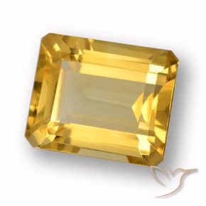 Citrine Or naturelle Octogone / coupe Émeraude, 4.47 ct, VVS-VS