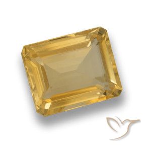 Citrine Or naturelle Octogone / coupe Émeraude, 4.15 ct, VVS-VS