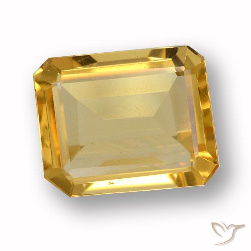 3.37ct Naturel Or Citrine, Taille émeraude, VVS-VS