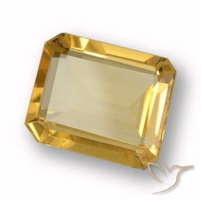 Citrine Or naturelle Octogone / coupe Émeraude, 3.37 ct, VVS-VS