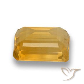 Citrine Orange-or naturelle Octogone / coupe Émeraude, 4.10 ct, VVS-VS