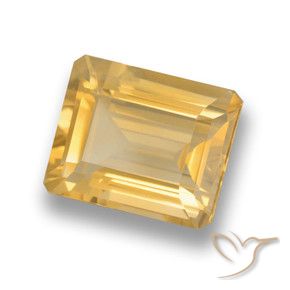 Citrine Or moyen naturelle Octogone / coupe Émeraude, 4.20 ct, VVS