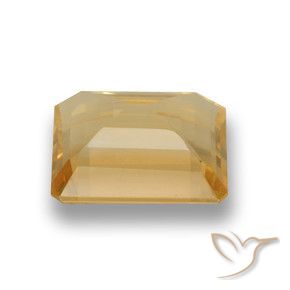 Citrine Orange-or léger naturelle Octogone / coupe Émeraude, 4.27 ct, VVS-VS