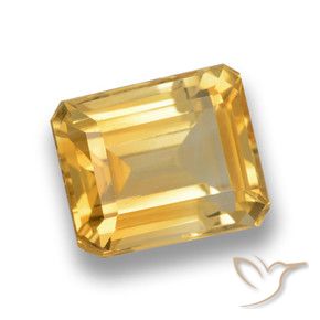Citrine Doré naturelle Octogone / coupe Émeraude, 5.21 ct, VVS-VS