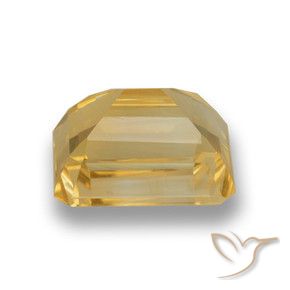 Citrine Doré naturelle Octogone / coupe Émeraude, 5.21 ct, VVS-VS