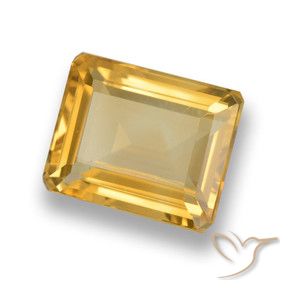 Citrine Or naturelle Octogone / coupe Émeraude, 4.65 ct, VVS