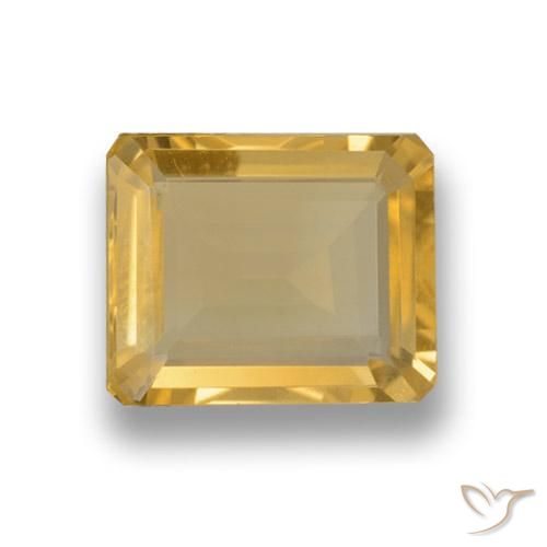 Citrine Or naturelle Octogone / coupe Émeraude, 3.65 ct, VVS-VS