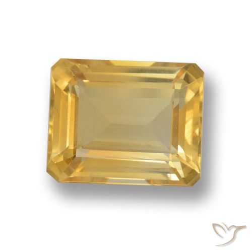 Citrine Or moyen naturelle Octogone / coupe Émeraude, 4.32 ct, VVS
