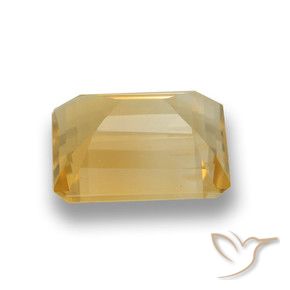 Citrine Or moyen naturelle Octogone / coupe Émeraude, 4.32 ct, VVS