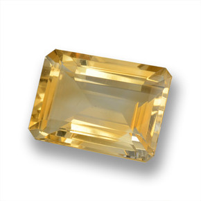 Citrine Or moyen naturelle Taille émeraude, 14.84 ct, VVS-VS