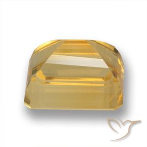 Citrine Orange-or léger naturelle Octogone / coupe Émeraude, 7.28 ct, VVS-VS