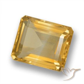 Citrine Doré moyen-léger naturelle Octogone / coupe Émeraude, 5.88 ct, VVS-VS