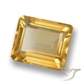Citrine Orange Doré naturelle Octogone / coupe Émeraude, 5.93 ct, VVS-VS