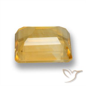Citrine Orange Doré naturelle Octogone / coupe Émeraude, 5.93 ct, VVS-VS