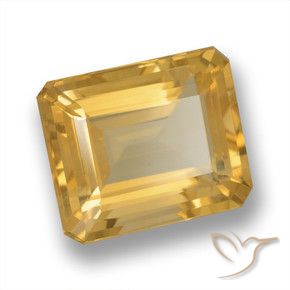 Citrine Orange-or léger naturelle Octogone / coupe Émeraude, 6.04 ct, VVS-VS